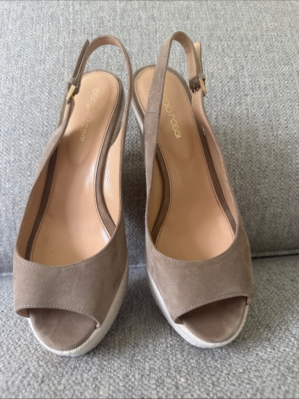 Sergio Rossi Espadrille Wedges 7,5 - Picture 2 of 6
